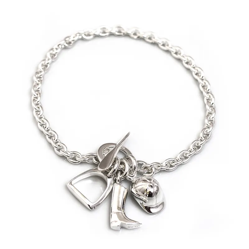 Hiho Sterling Silver Fob Bracelet and Charms